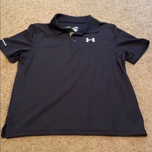 Boys under armour youth large black t shirt